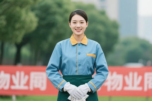 郑州物业保洁定做工作服什么款式好